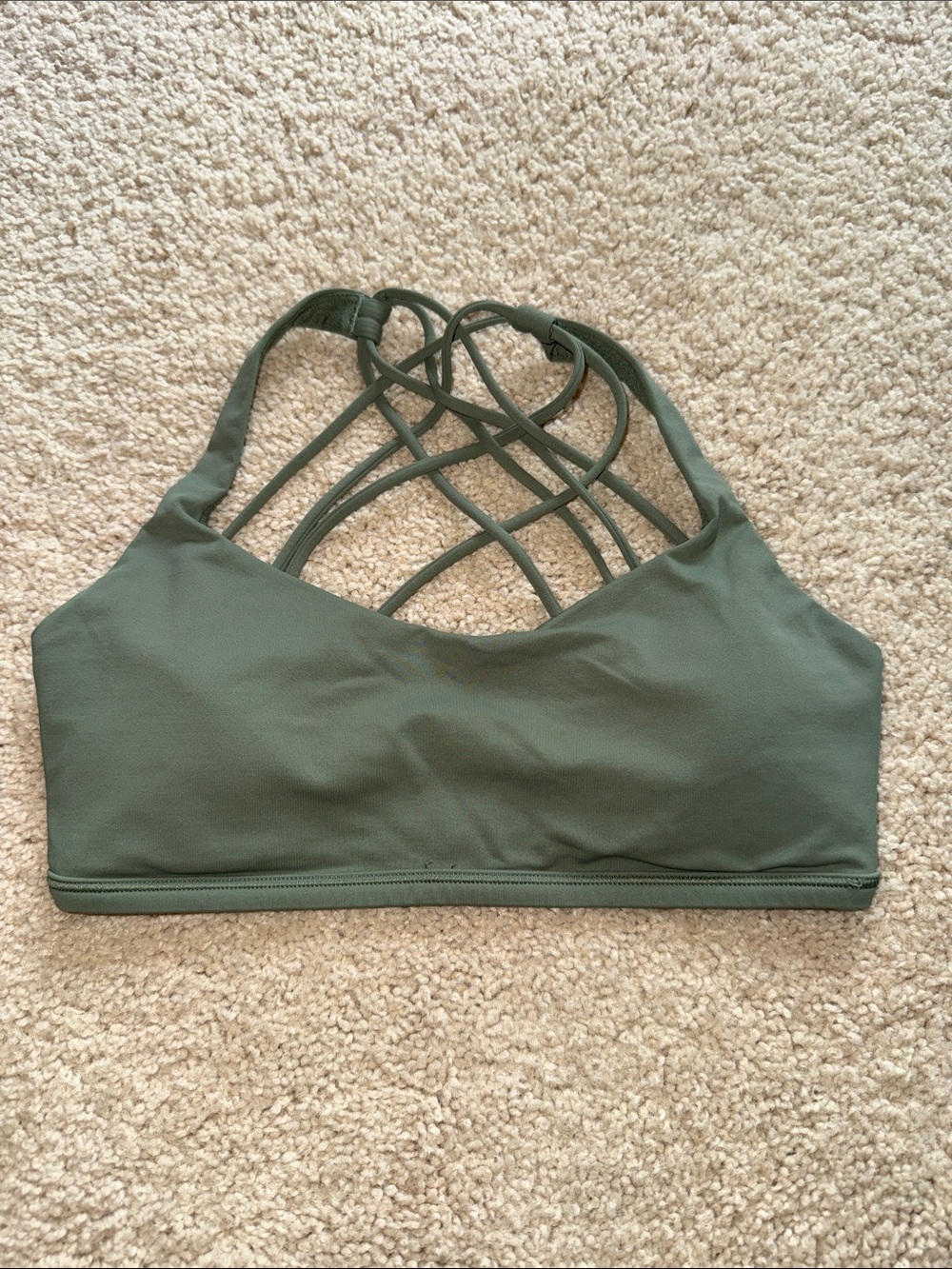lululemon athletica Strappy Sage Green Sports Bra